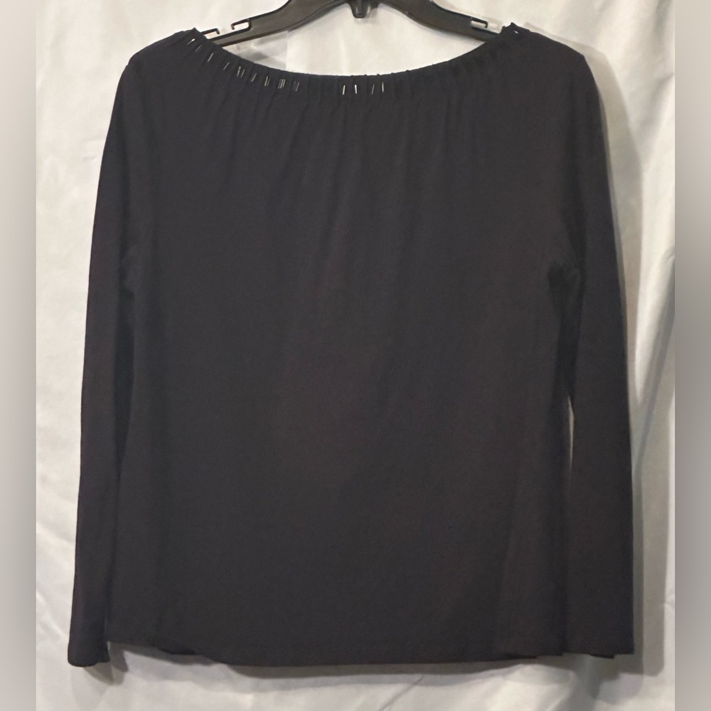 Talbots women’s petite Large beaded neck embellishments black - Picture 2 of 4
